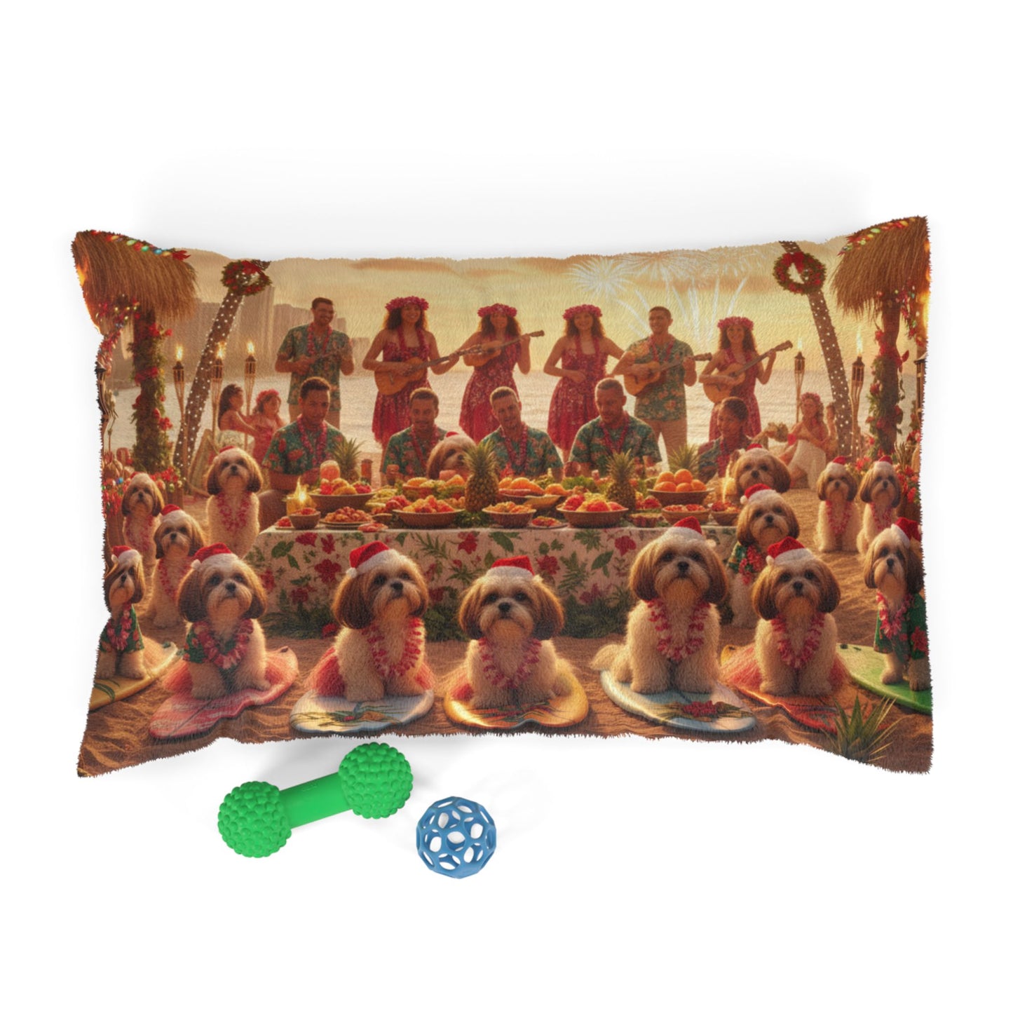 Hawaiian Holiday Luau Pet Bed