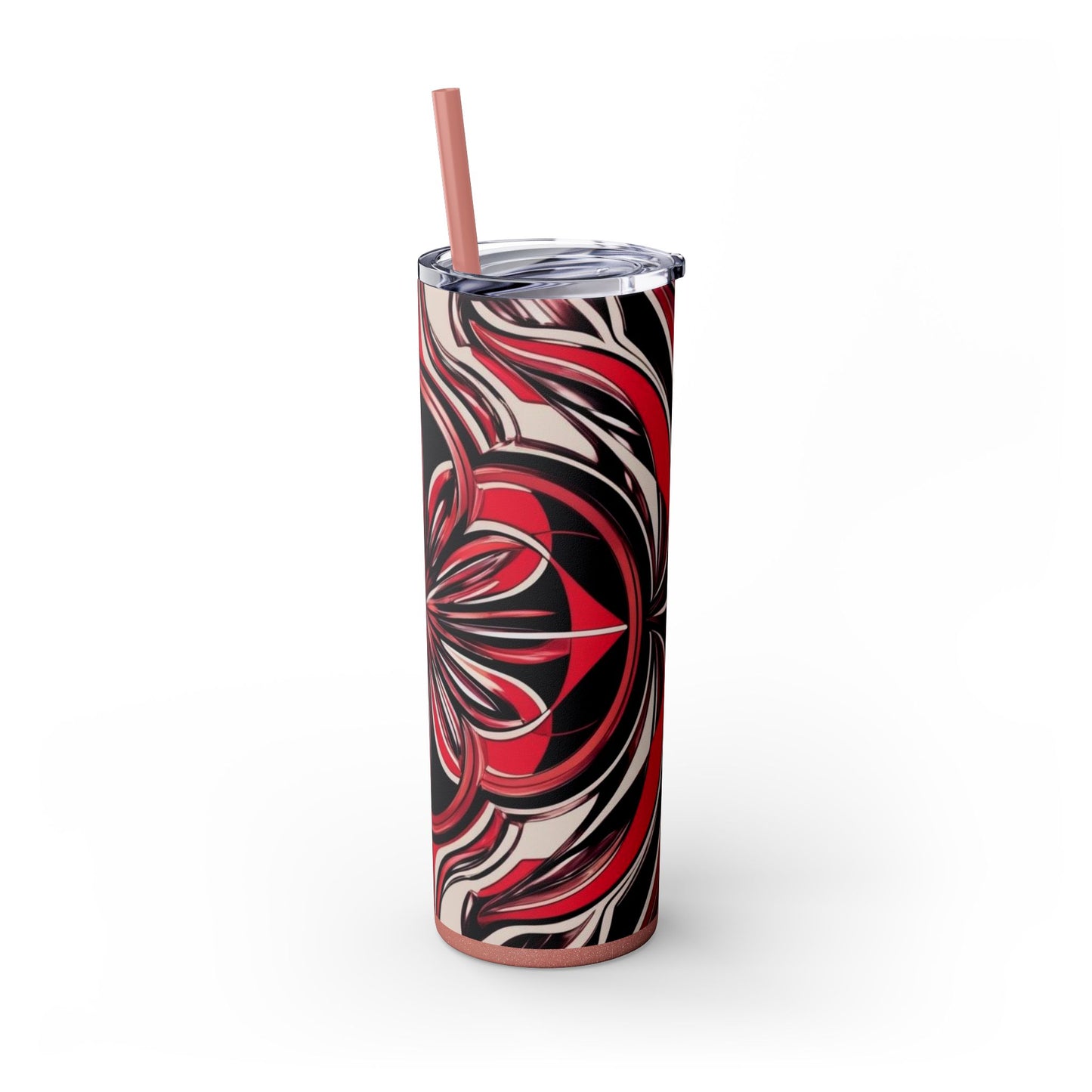 Optical Illusion Skinny Tumbler with Straw, 20oz