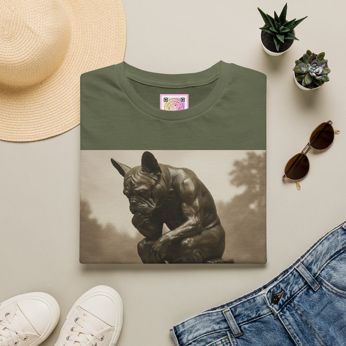 Canine Canvas Collection: Rodin Homage Tee Shirt