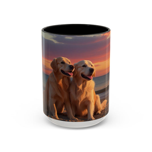 Golden Retriever Love Accent Coffee Mug - Perfect Gift for Dog Lovers