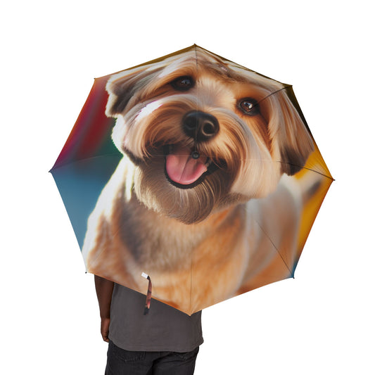 Dandie Dinmont Terrier Semi-Automatic Foldable Umbrella