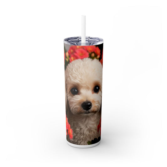 Miniature Poodle Tumbler with Straw, 20oz
