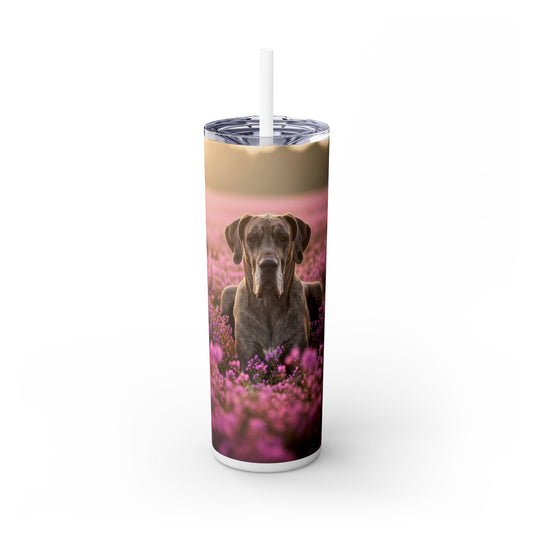Great Dane Skinny Tumbler with Straw, 20oz