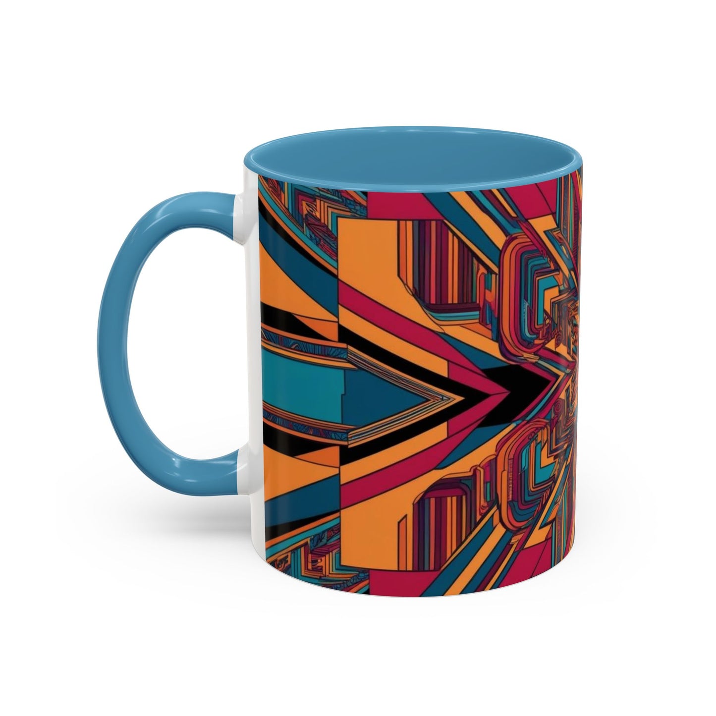 Optical Illusion Accent Mug – Ceramic Coffee Cup