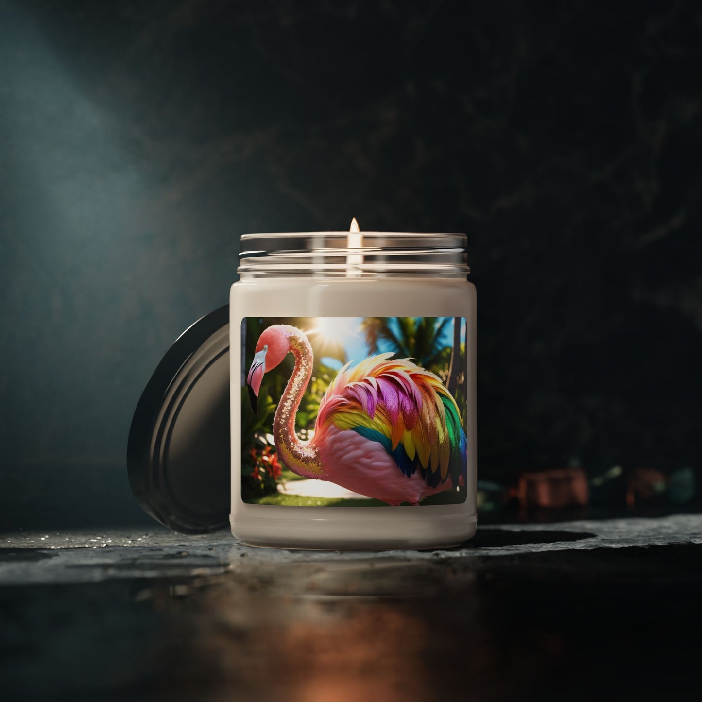 Rainbow Flamingo- Scented Soy Candle, 9oz