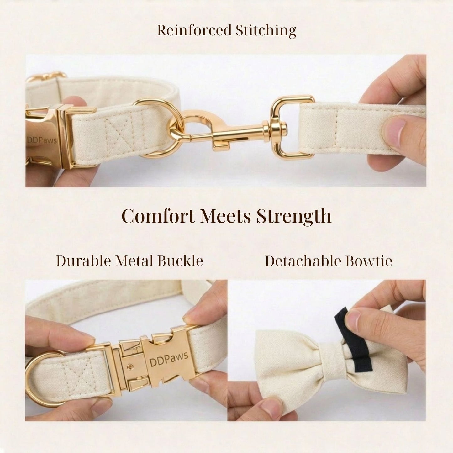 Ensemble classique personnalisé en velours blanc laiteux