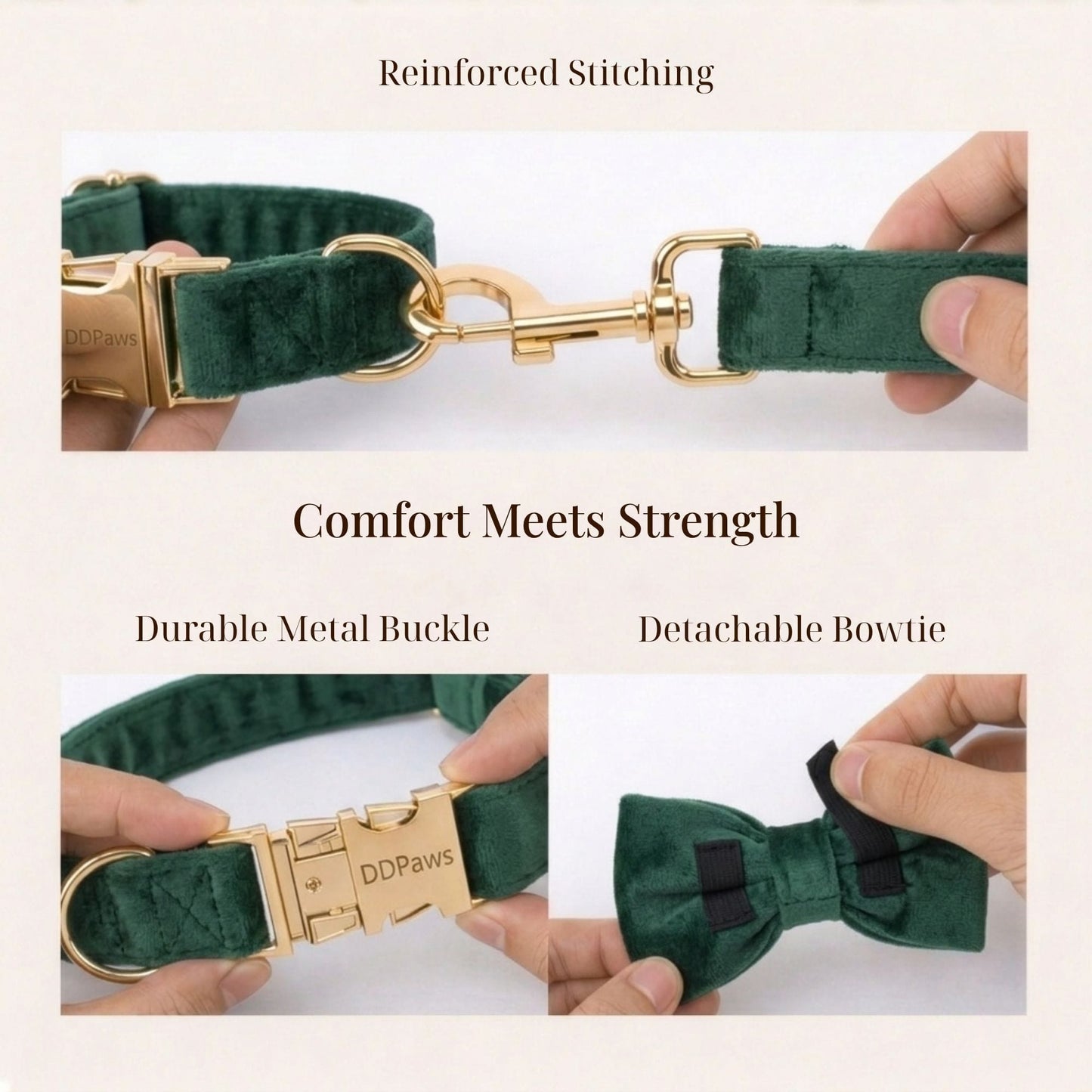 Ensemble classique personnalisé en velours vert foncé