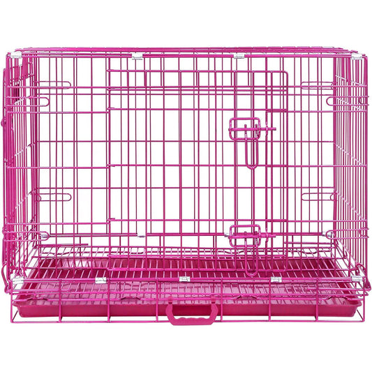 Cage pliable rose pour chien 24-42" RED24-42