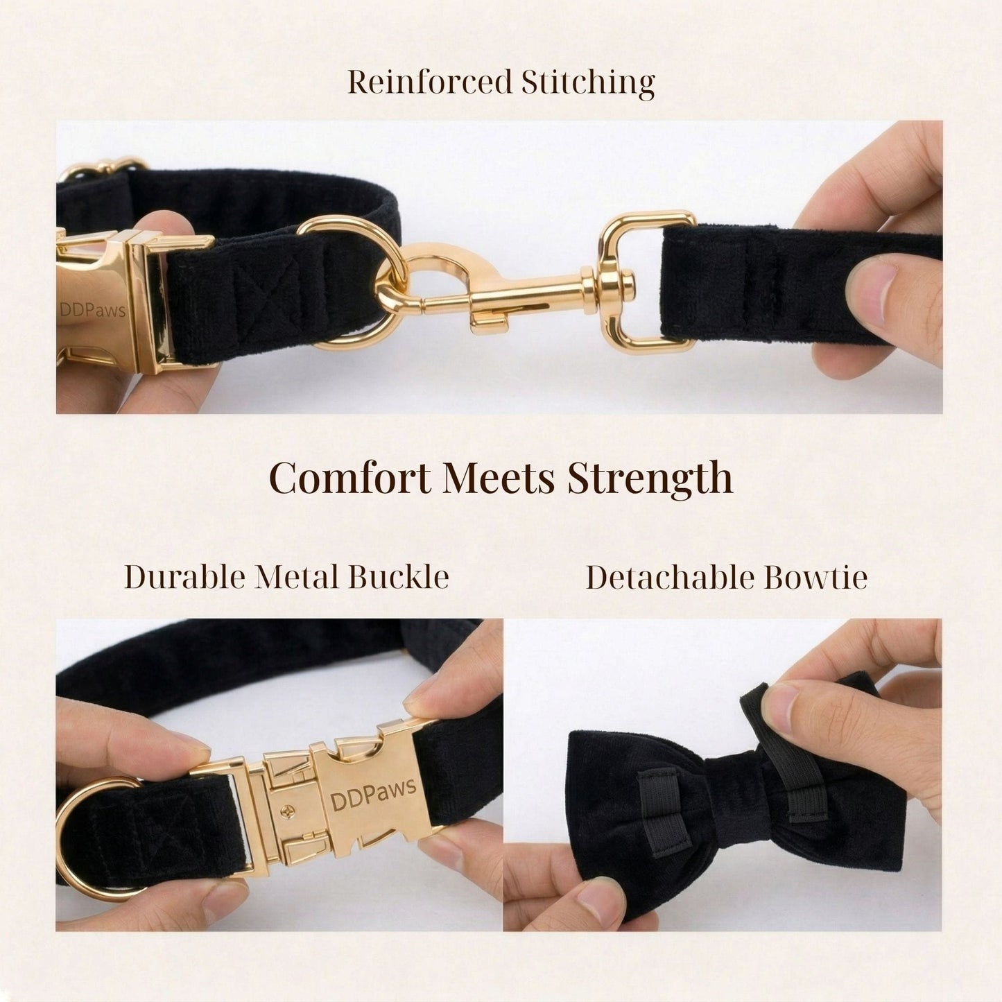Conjunto clásico de terciopelo negro personalizado