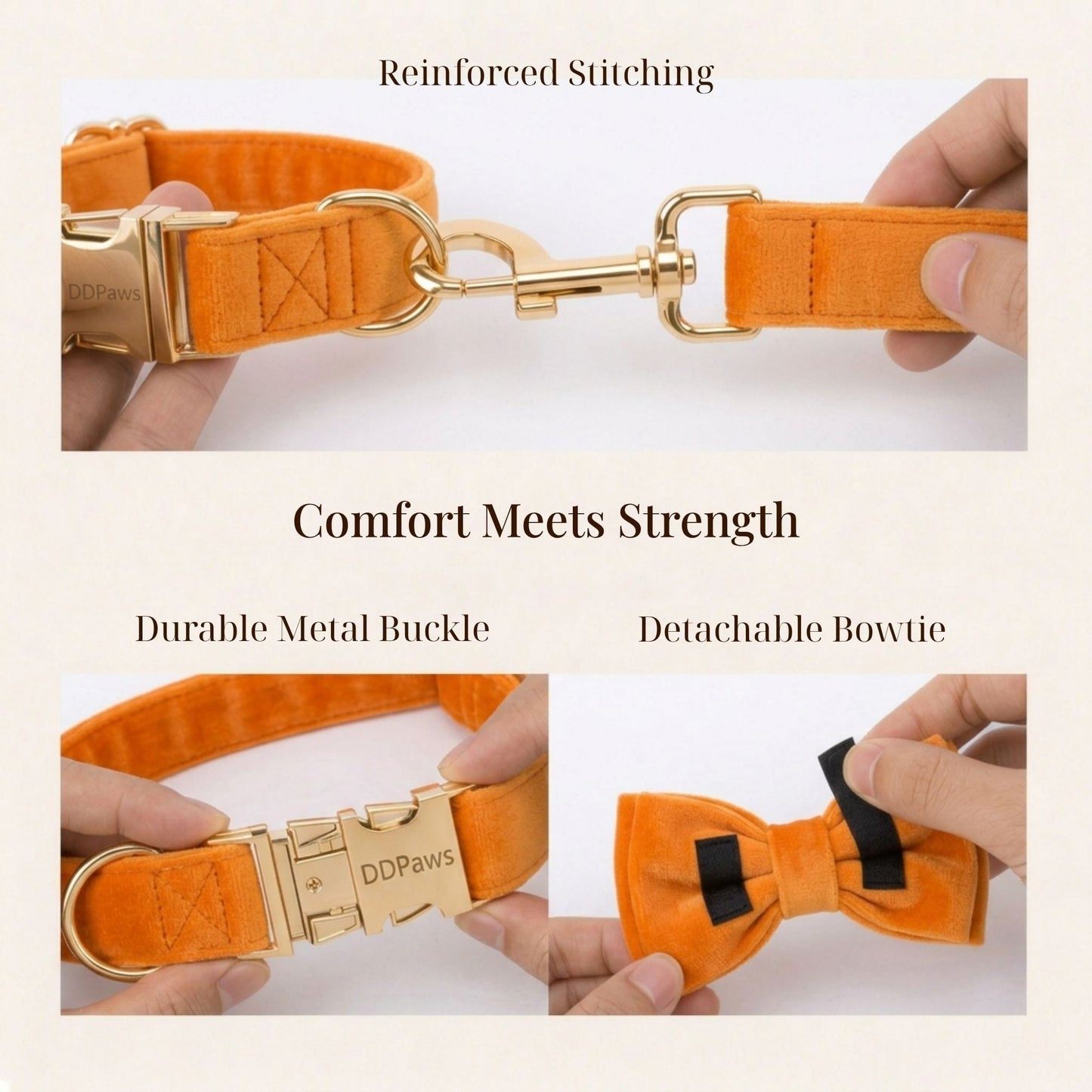 Ensemble classique personnalisé en velours orange