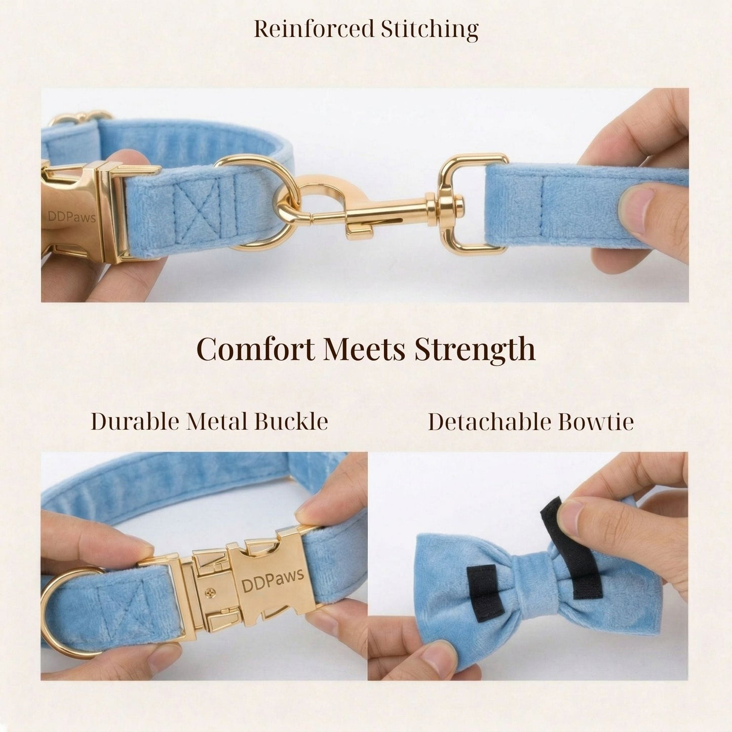 Ensemble classique personnalisé en velours bleu
