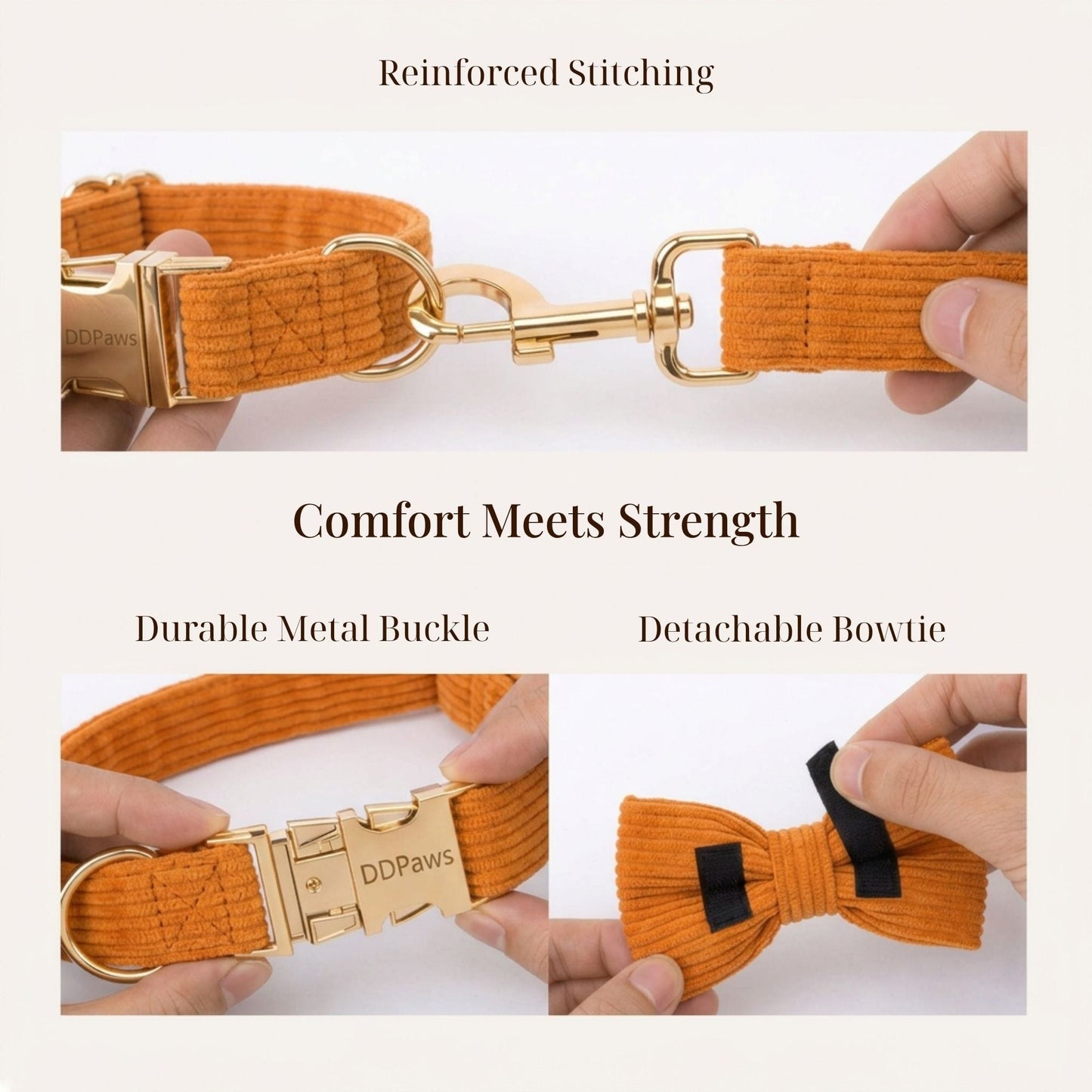 Conjunto clásico de pana naranja personalizado