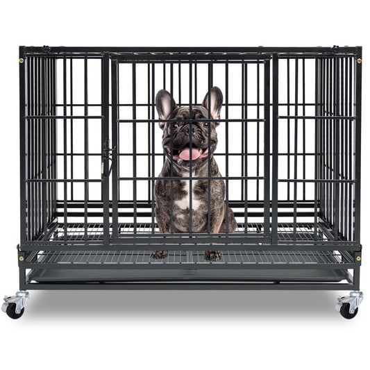 Caseta para perros apilable de alta resistencia de 37" 371D04 