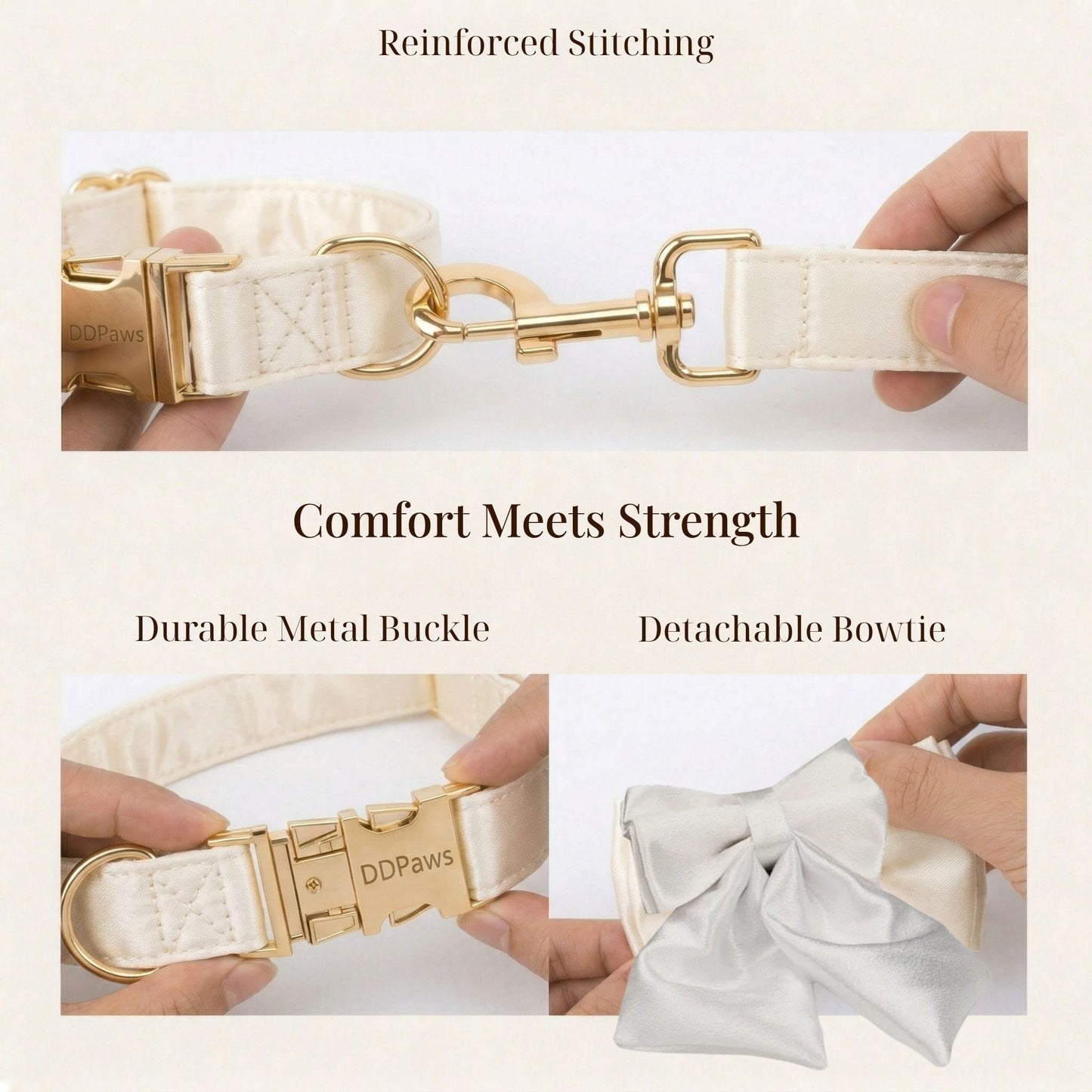 Ensemble classique personnalisé en satin blanc pur pour mariage