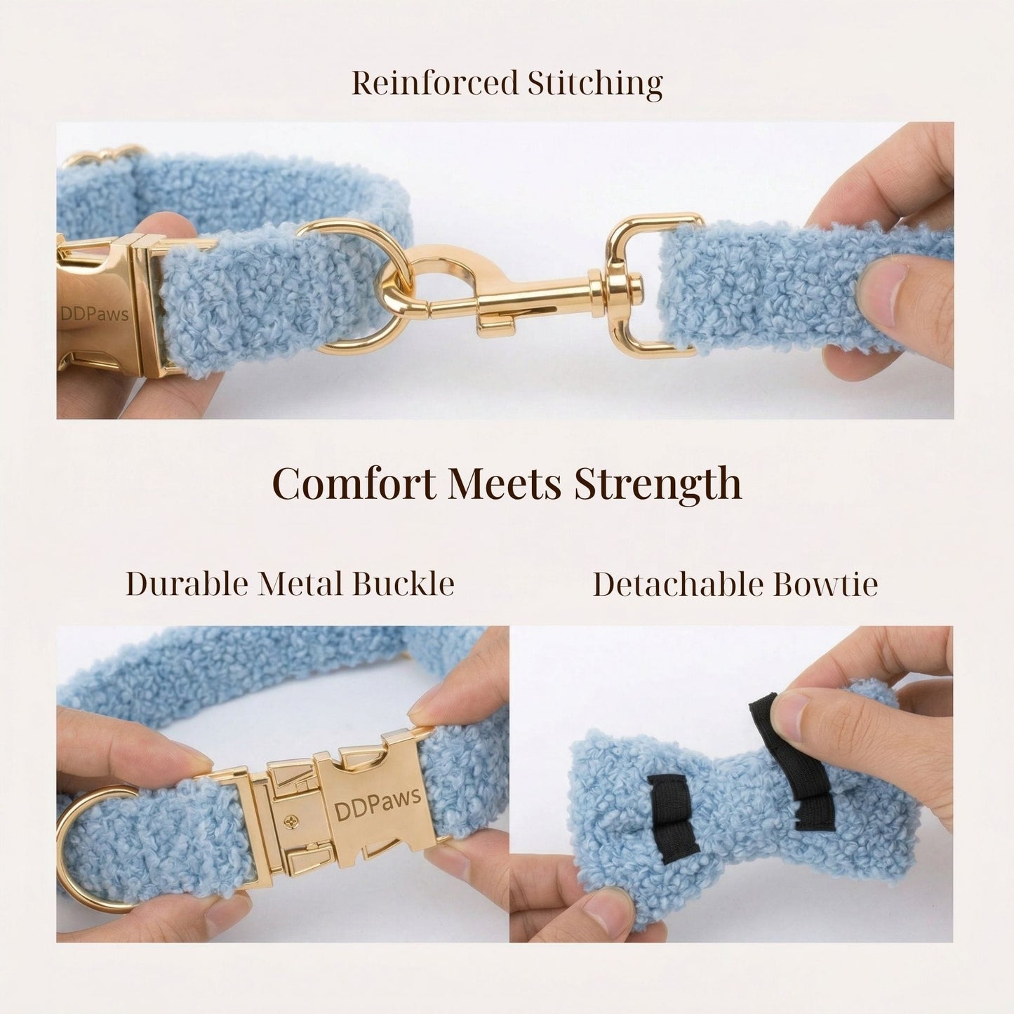 Ensemble classique personnalisé en velours ours bleu