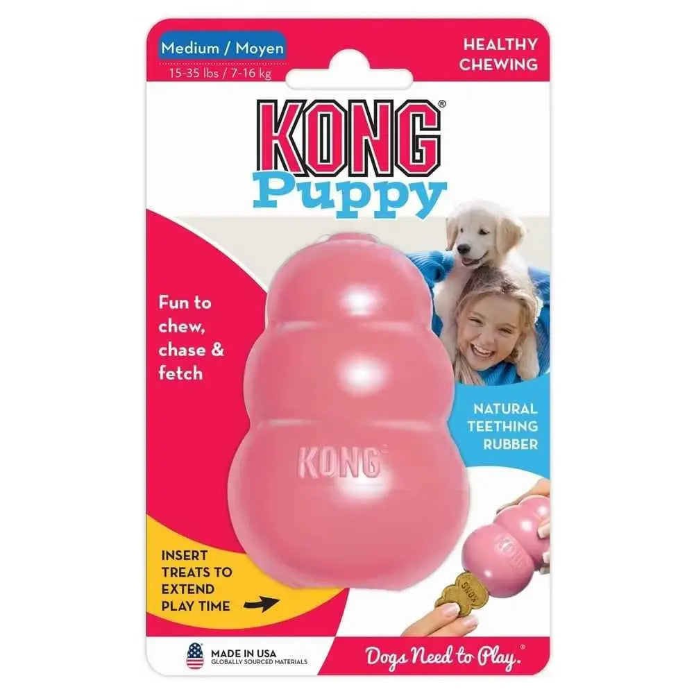 Jouet à mâcher en caoutchouc naturel pour chiot, idéal pour la dentition, avec friandises au choix (tailles XS à L).