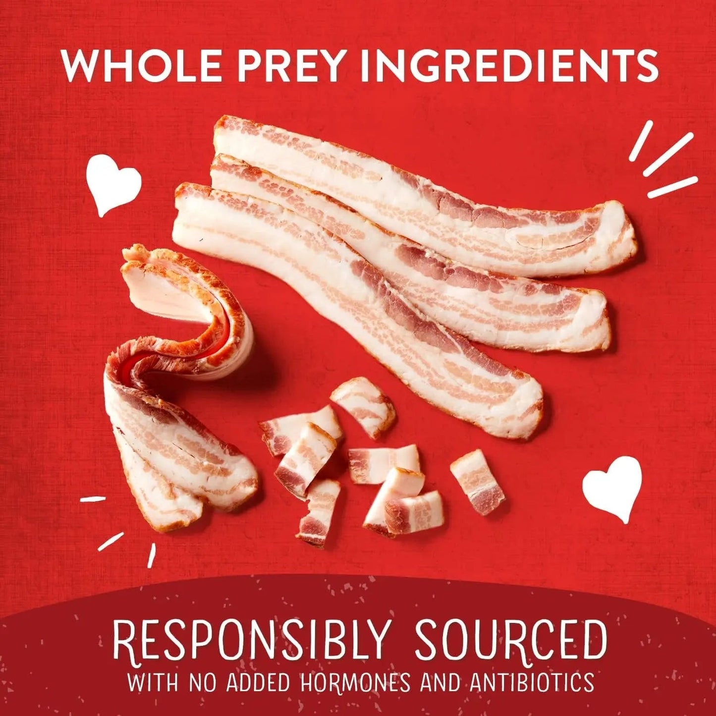 Golosinas para perros Wild Weenies crudas y liofilizadas - Golosinas de entrenamiento ricas en proteínas para perros y cachorros - Receta de tocino totalmente natural con 95 % de carne y vísceras - Hecho en EE. UU. - Bolsa de 325 g