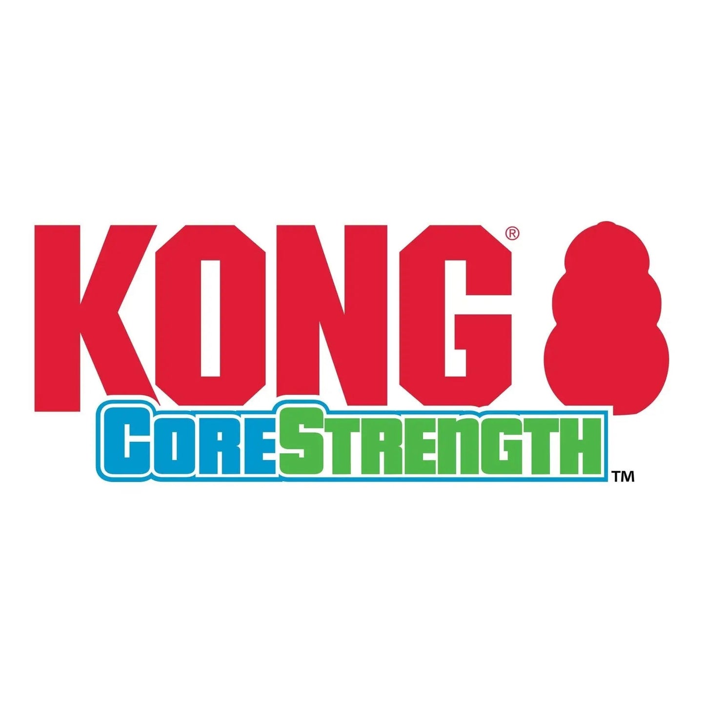 Kong Corestrength Grande Balle à Mâcher Verte pour Chiens - Jouet de Soin Dentaire à Lancer