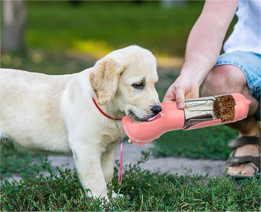3-in-1 Pet Travel Water Bottle Feeder