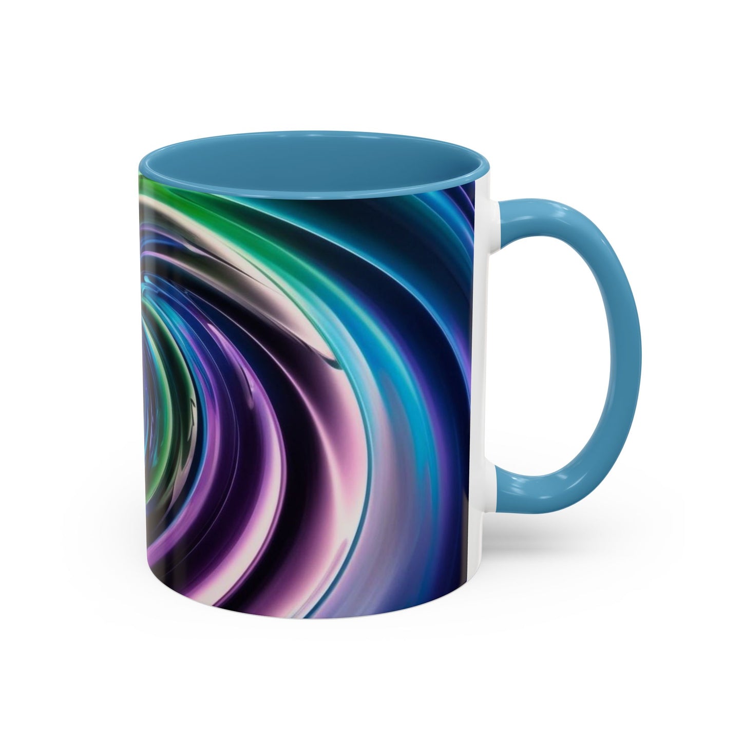 Optical Illusion Accent Mug – Ceramic Coffee Cup