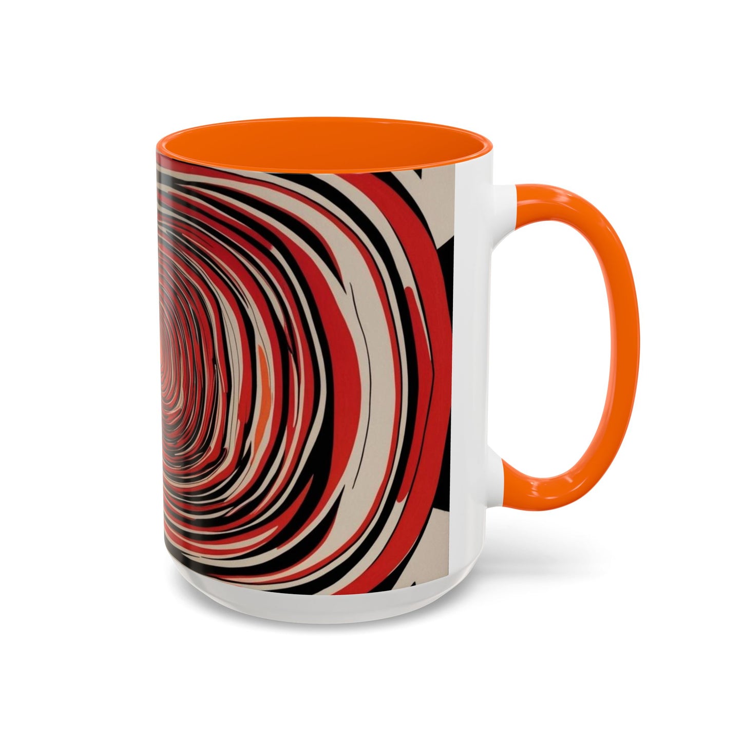 Optical Illusion Accent Mug – Ceramic Coffee Cup