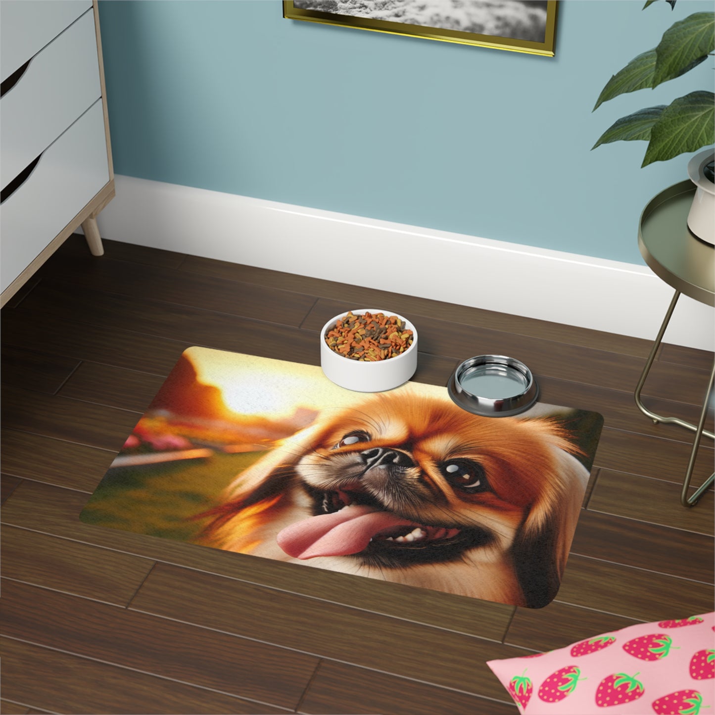 Pet Food Mat (12x18) - Pekingese