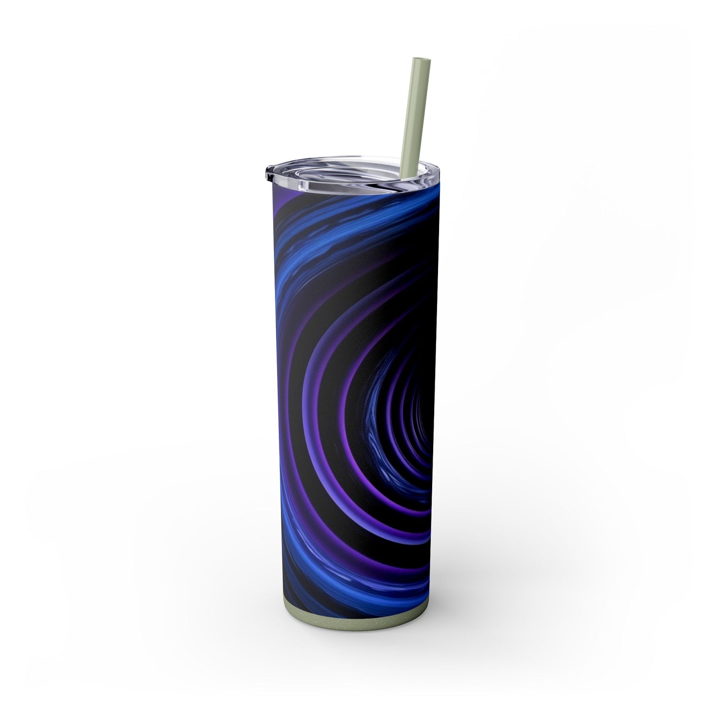 Optical Illusion Skinny Tumbler with Straw, 20oz