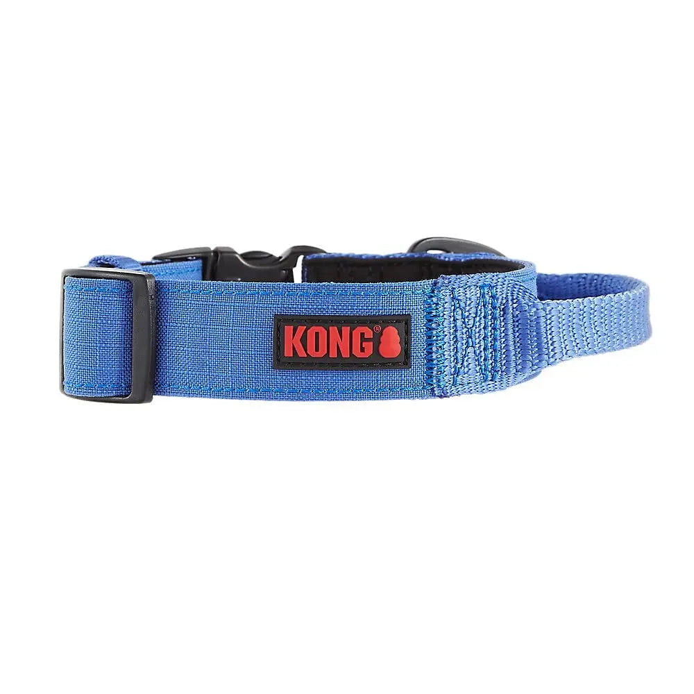 Collier pour chien KONG Ultra Durable avec poignée rembourrée confortable XL Bleu Contrôle réglable