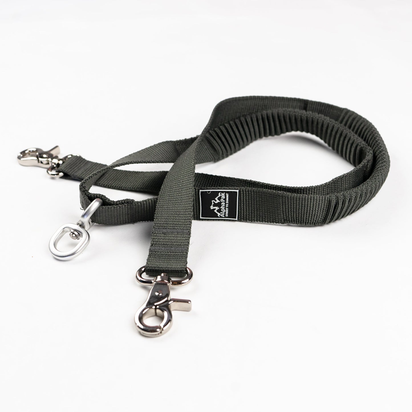 Acoplador elástico para correa de perro Teton gris oscuro