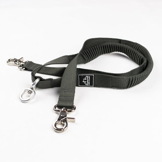 Coupleur de laisse élastique pour chien Teton gris foncé