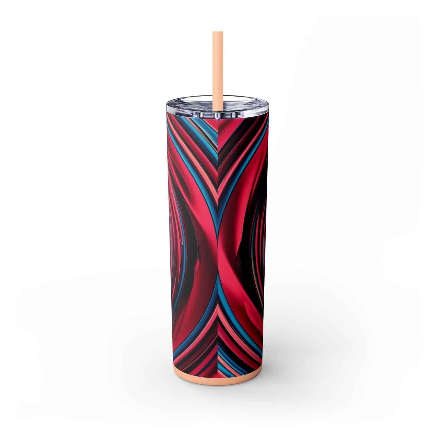 Optical Illusion Skinny Tumbler with Straw, 20oz