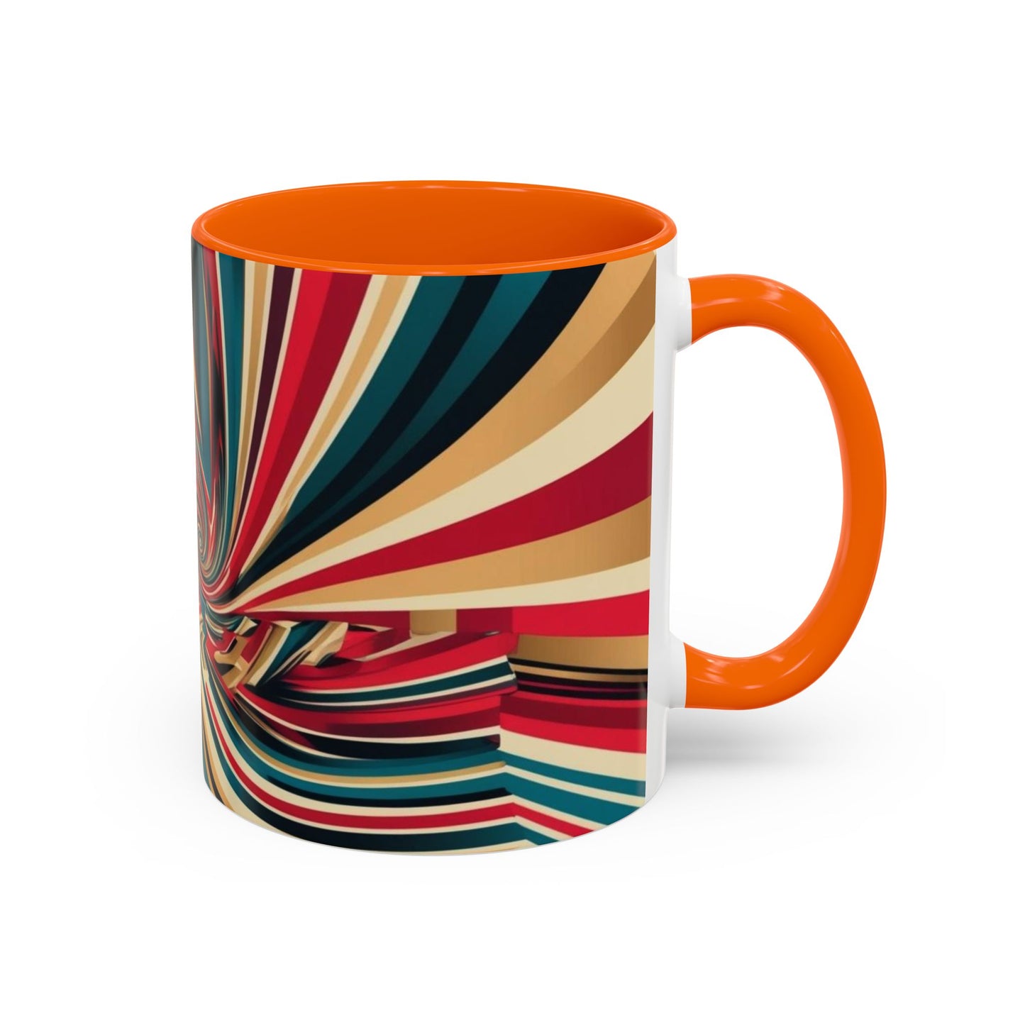 Optical Illusion Accent Mug – Ceramic Coffee Cup