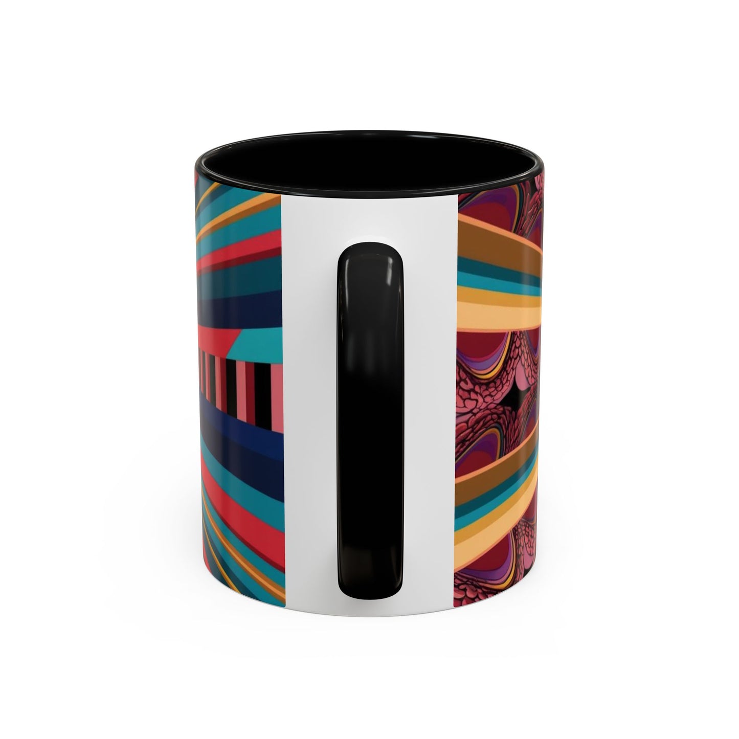 Optical Illusion Accent Mug – Ceramic Coffee Cup