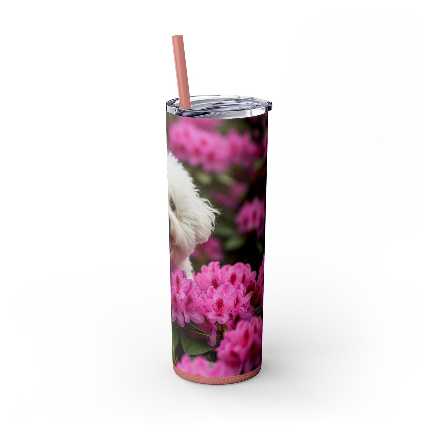 Bichon Frise Tumbler with Straw, 20oz