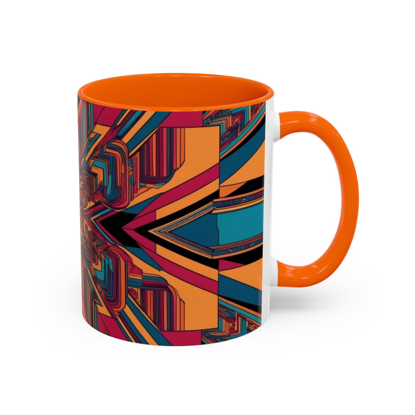 Optical Illusion Accent Mug – Ceramic Coffee Cup