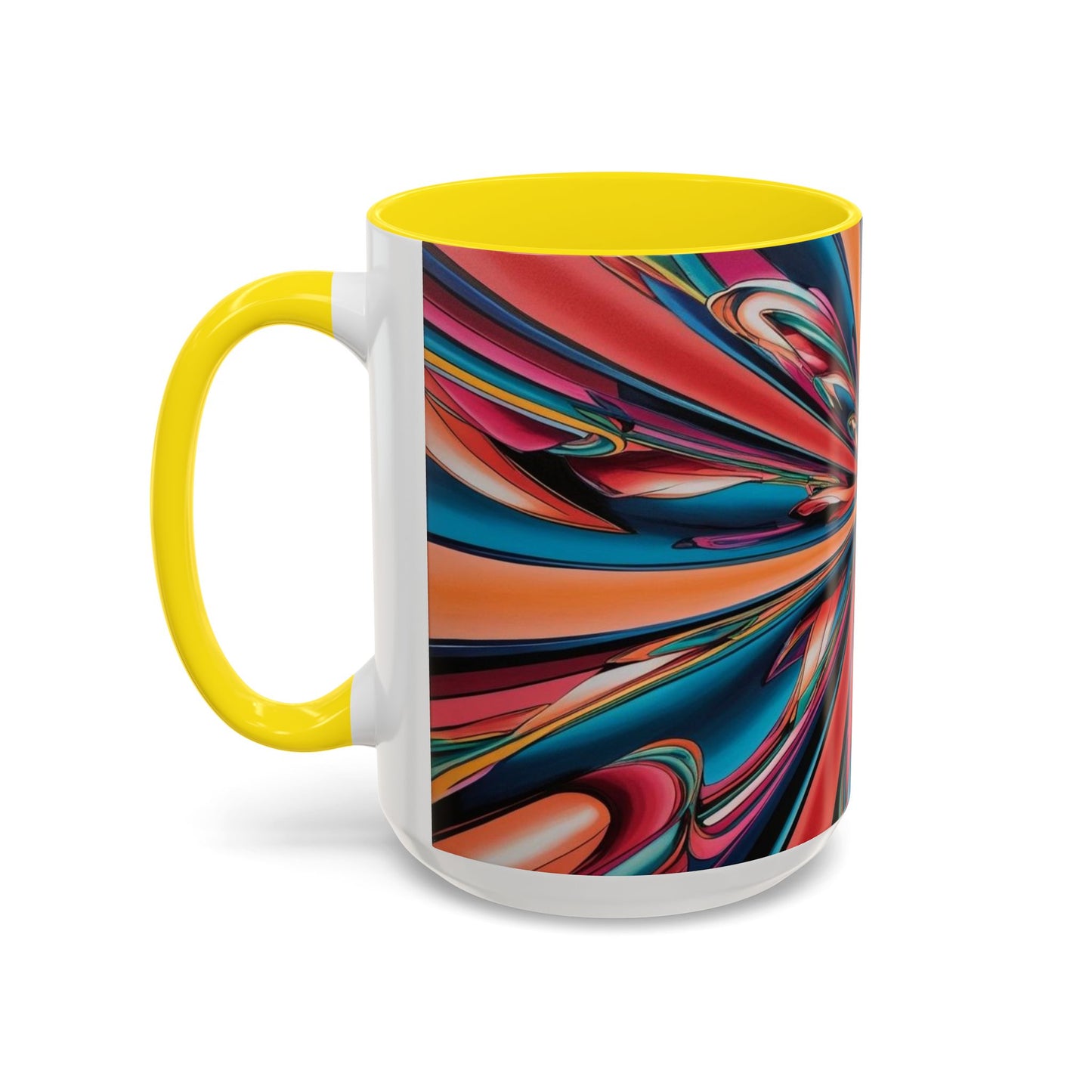 Optical Illusion Accent Mug – Ceramic Coffee Cup