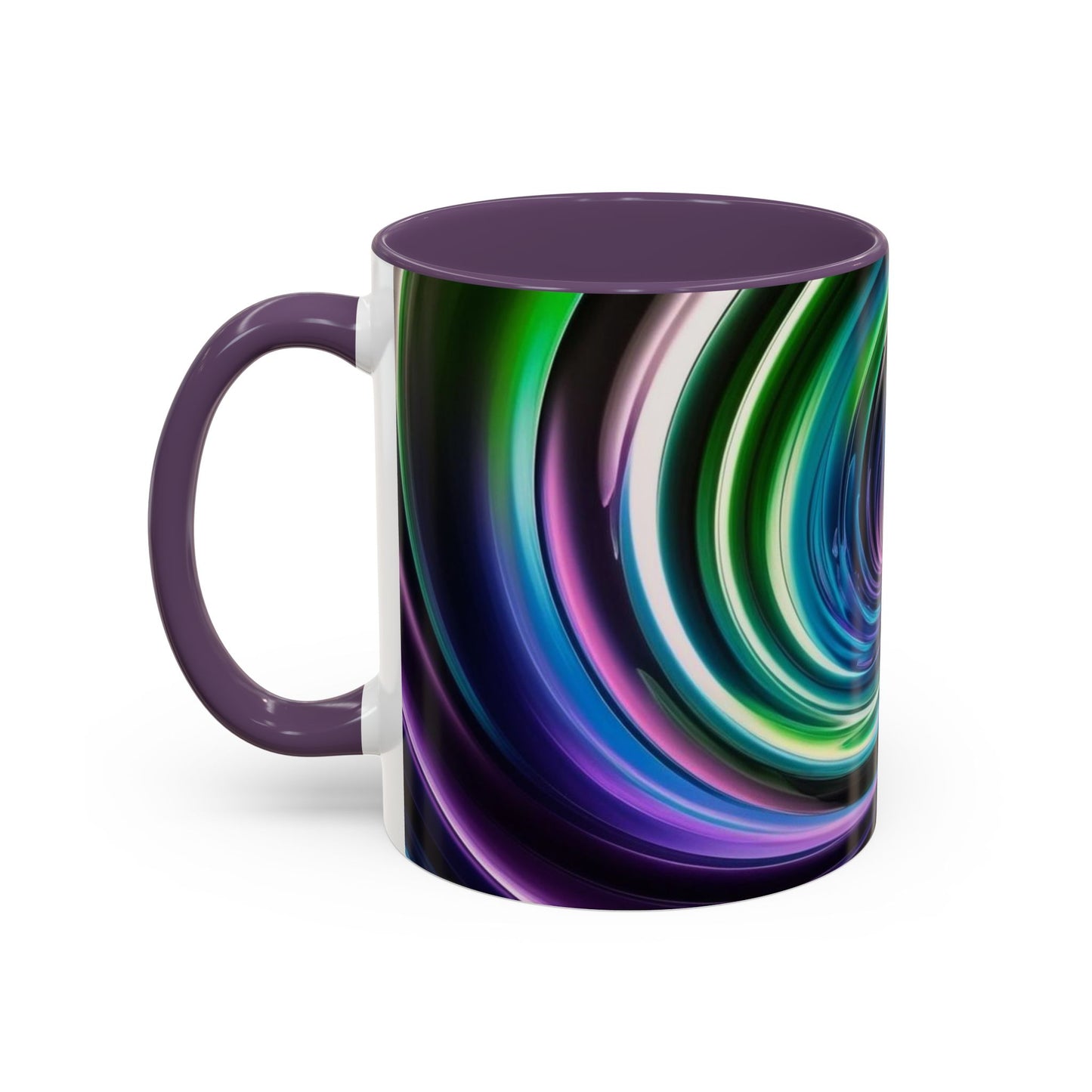 Optical Illusion Accent Mug – Ceramic Coffee Cup