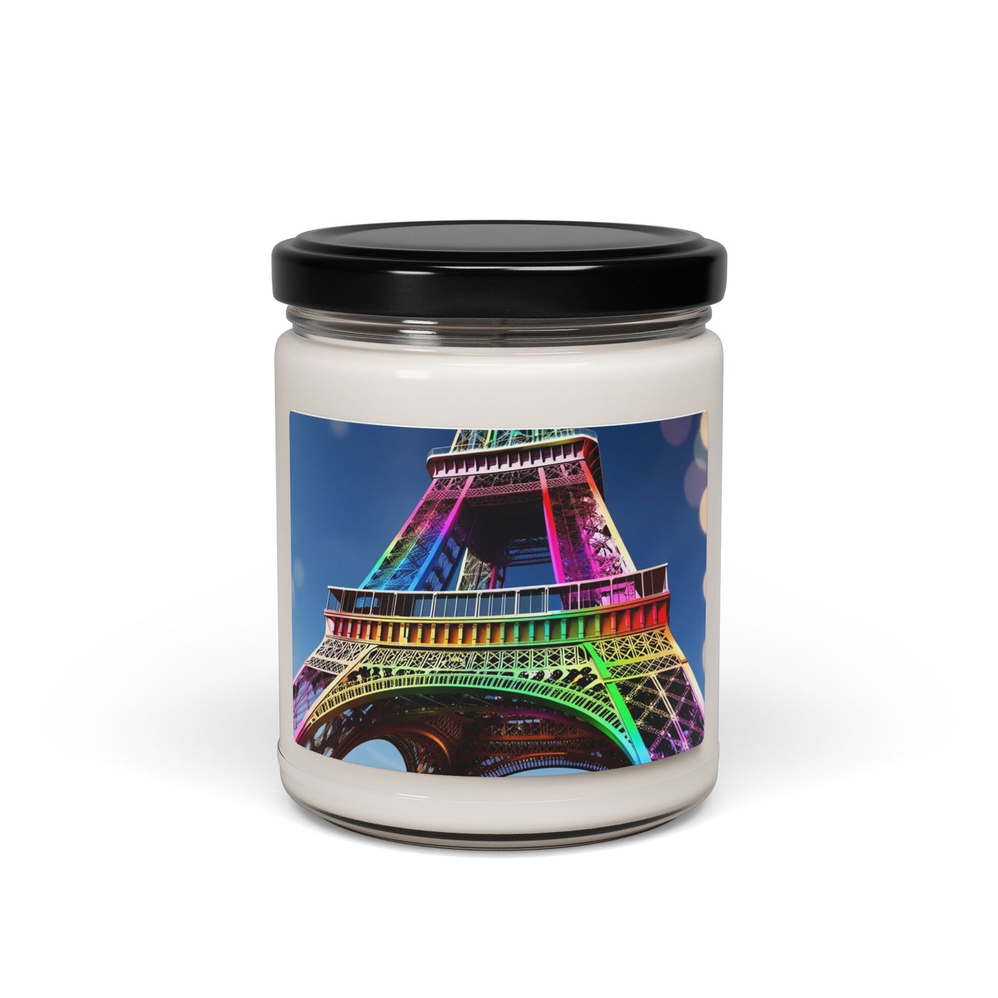 Rainbow Eiffel Tower La Tour Eiffel- Scented Soy Candle, 9oz