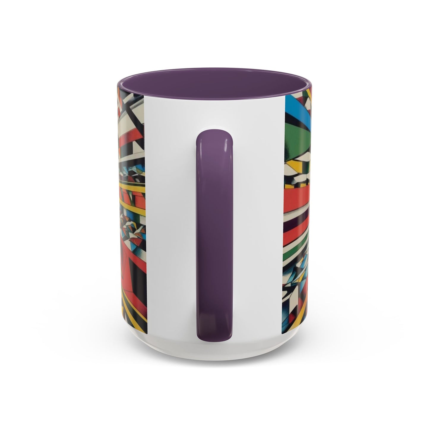 Optical Illusion Accent Mug – Ceramic Coffee Cup