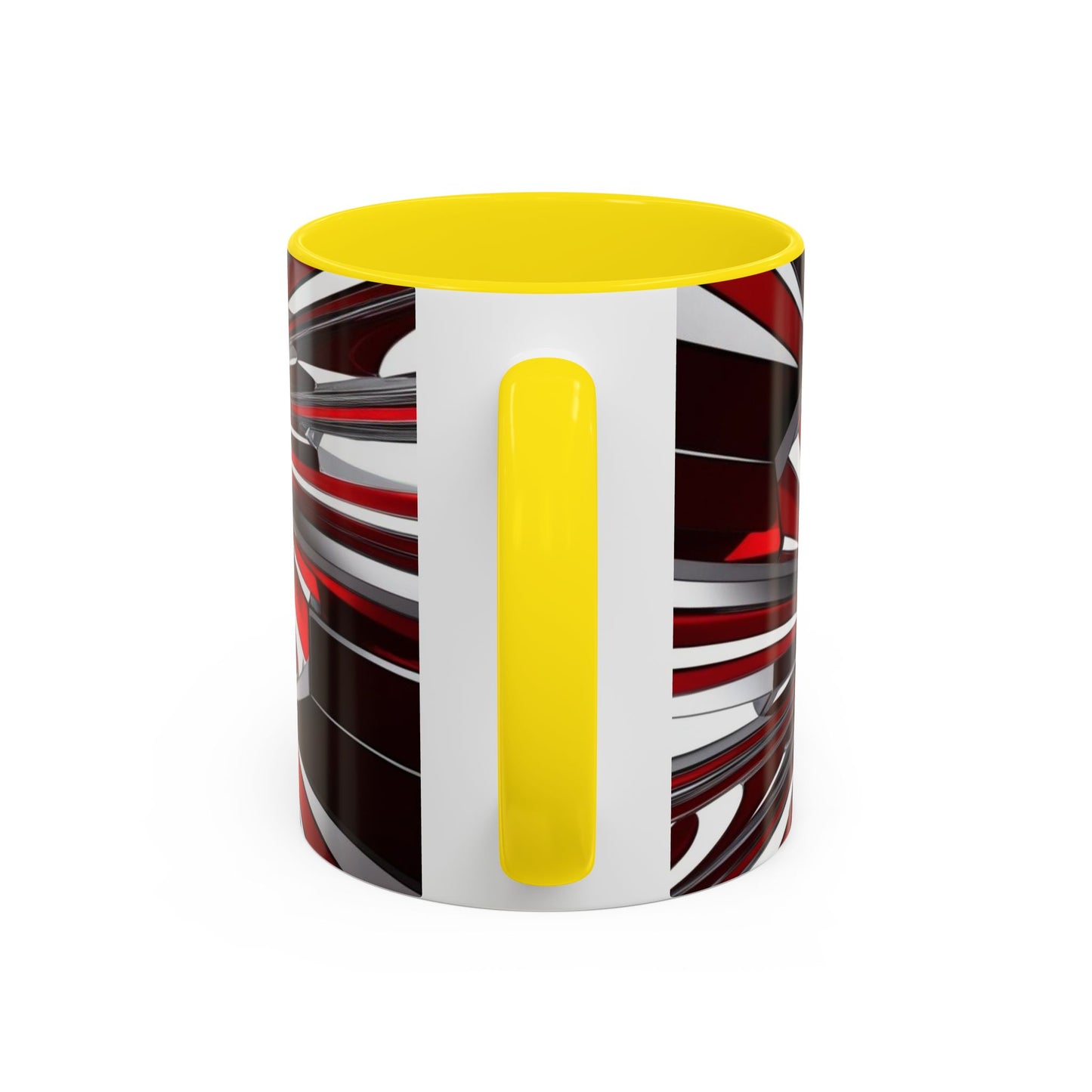 Optical Illusion Accent Mug – Ceramic Coffee Cup