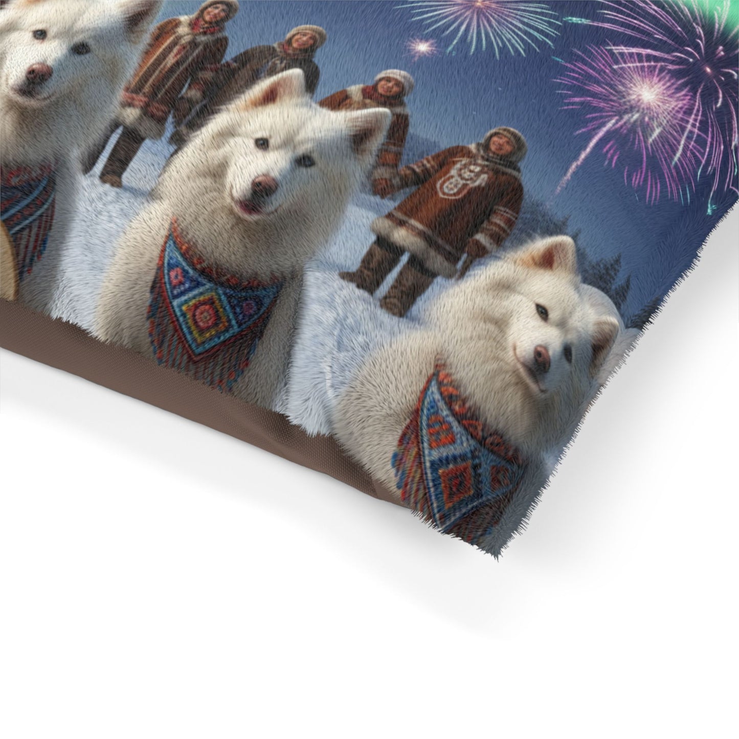 Northern Lights American Eskimo Dogs Pet Bed