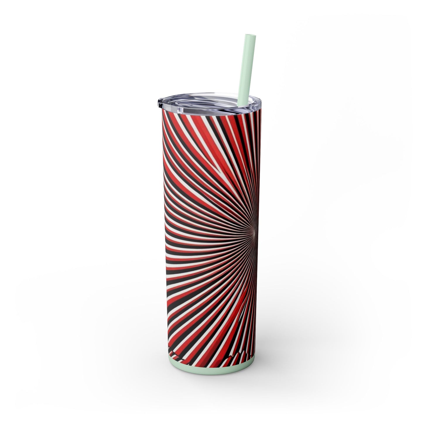 Optical Illusion Skinny Tumbler with Straw, 20oz