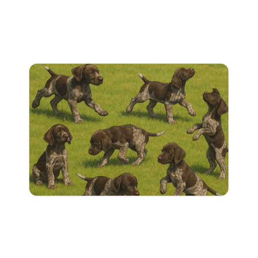 Pet Food Mat (12x18) - German Shorthaired Pointer puppies