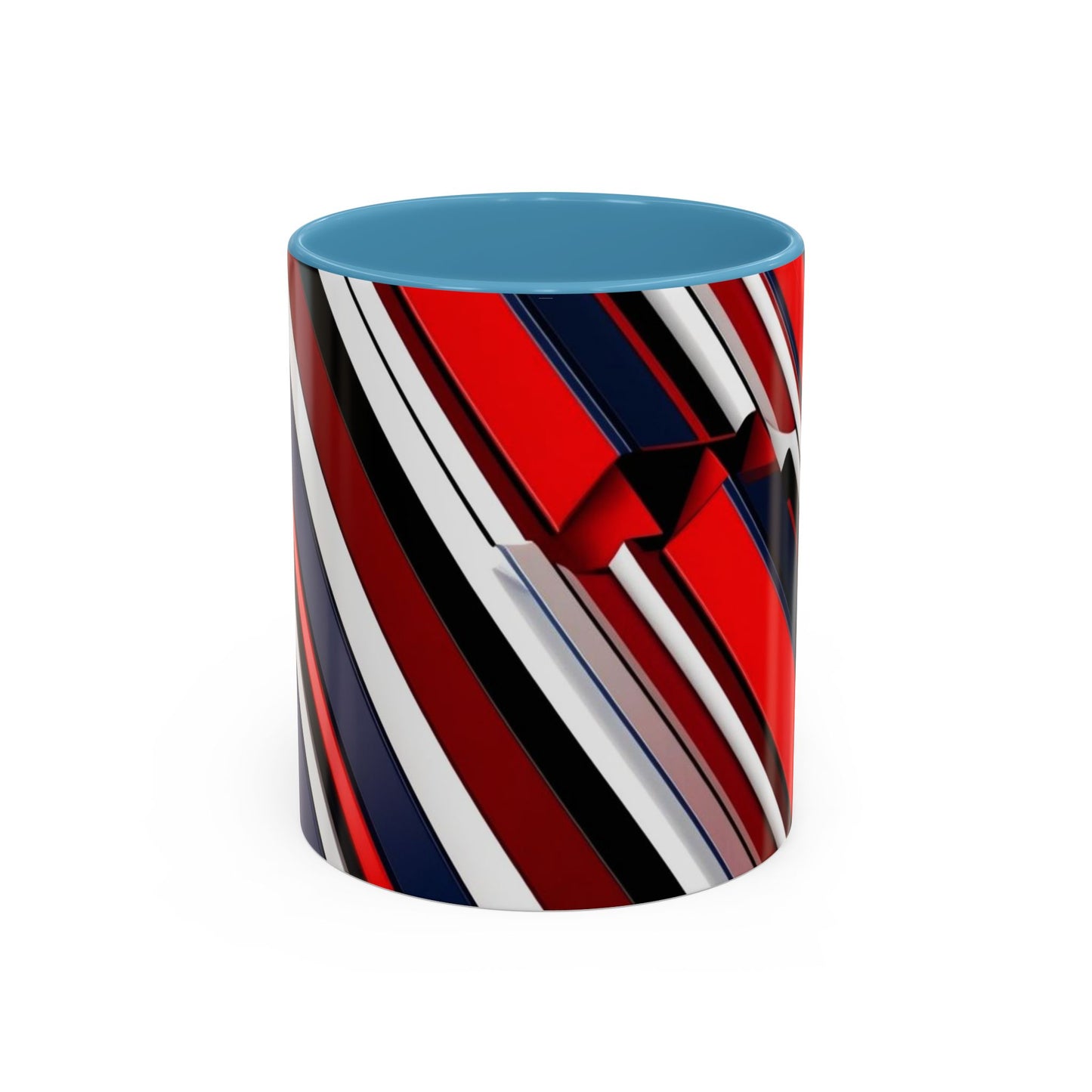 Optical Illusion Accent Mug – Ceramic Coffee Cup