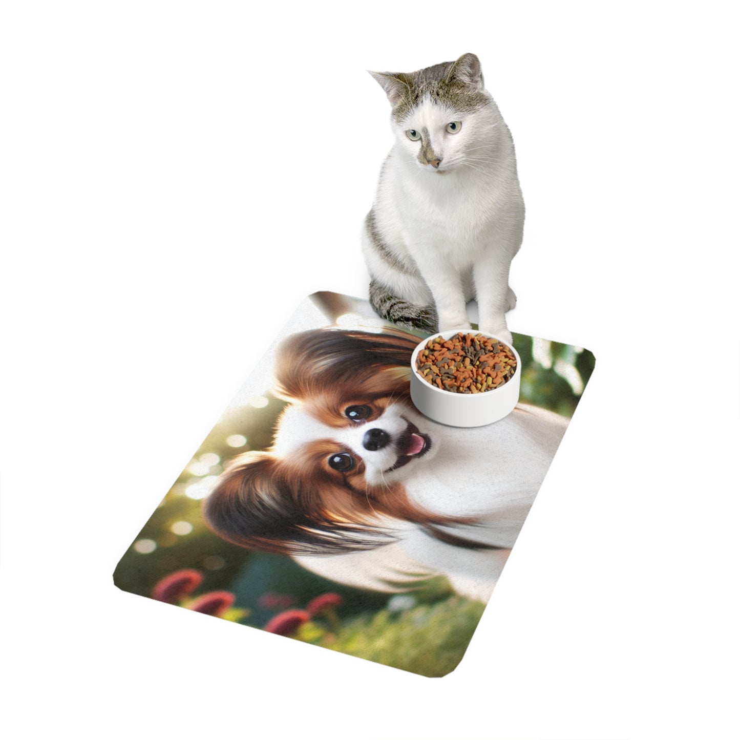 Pet Food Mat (12x18) - Papillon