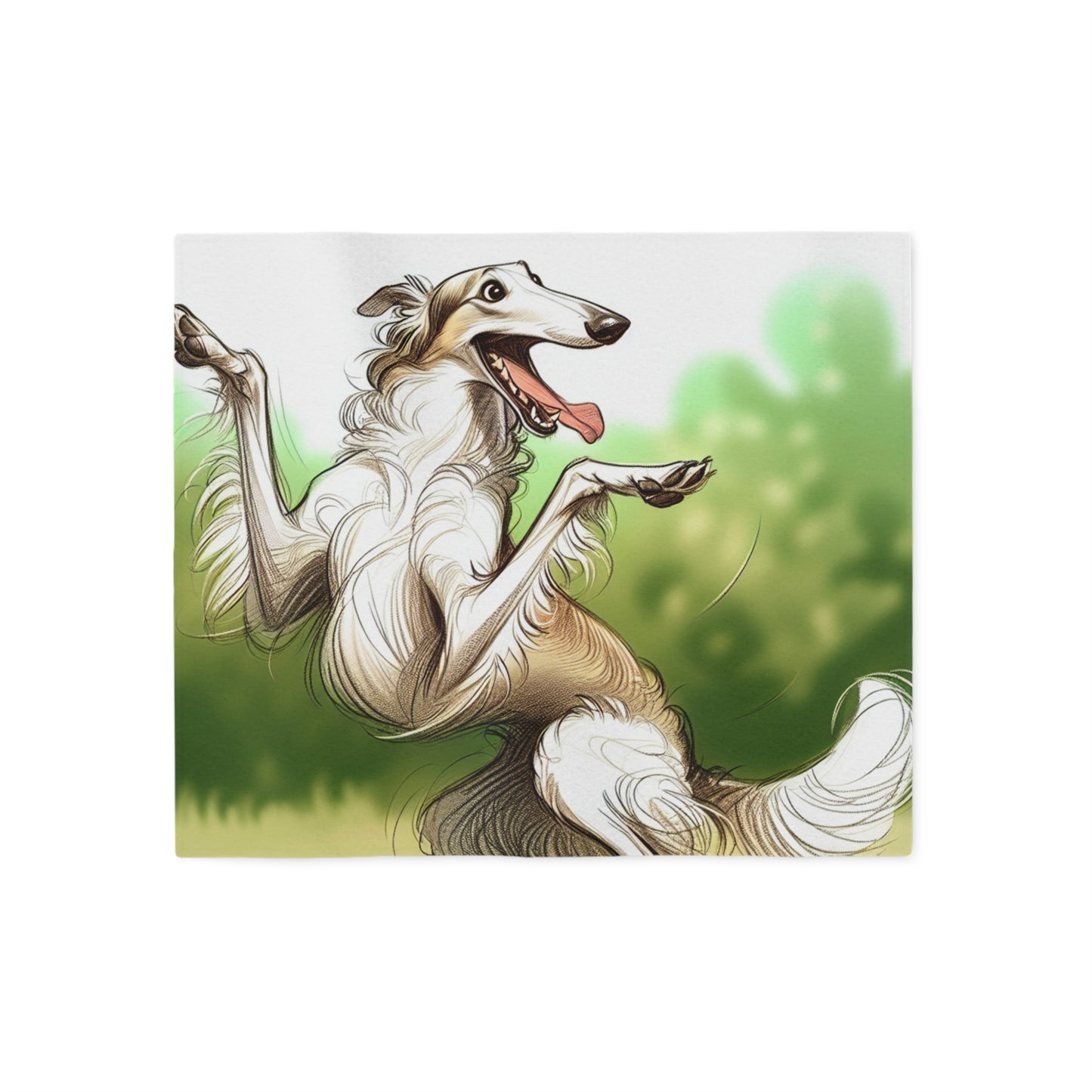 Borzoi Sweatshirt Blanket