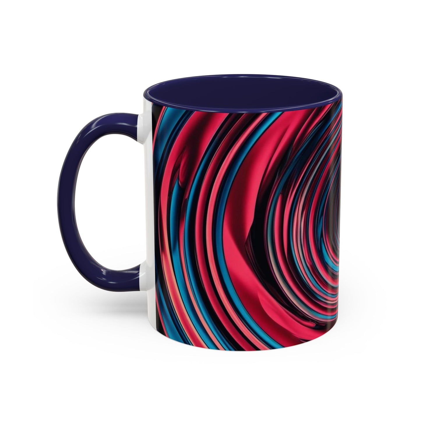 Optical Illusion Accent Mug – Ceramic Coffee Cup