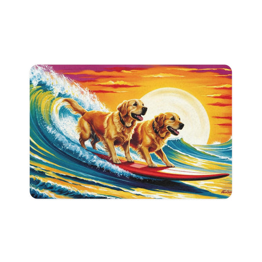 Pet Food Mat (12x18) - Surf Dogs