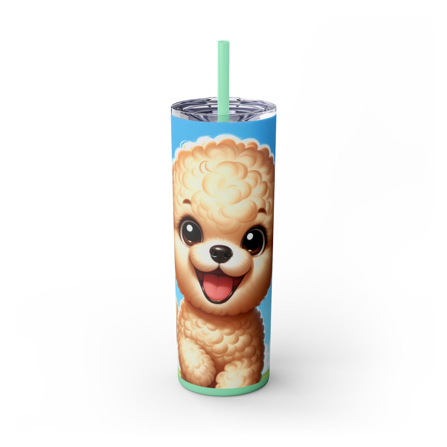 Miniature Poodle Tumbler with Straw, 20oz