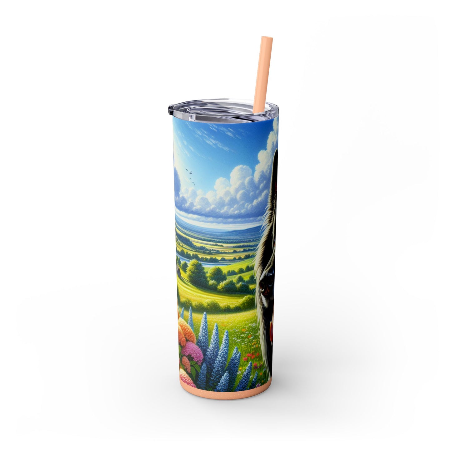 Gobelet isotherme à motif de berger croate avec paille, 59 cl